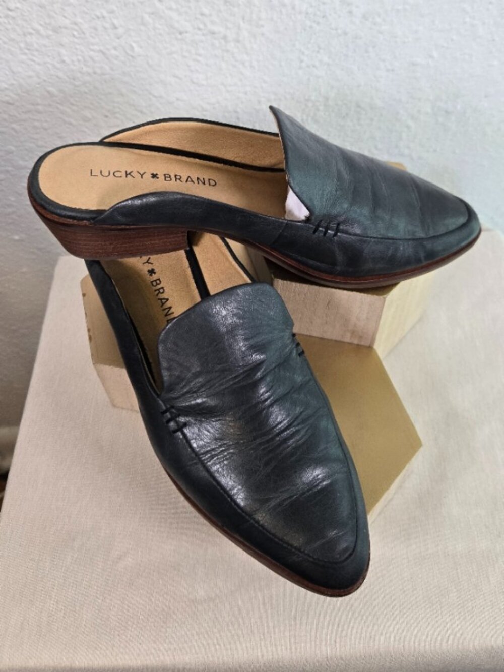 Lucky Brand Margrete Leather Loafer Mules